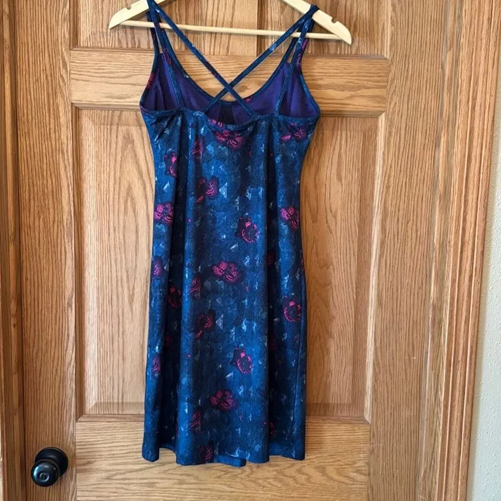 PATAGONIA Garden City Dress Navy Floral Strappy